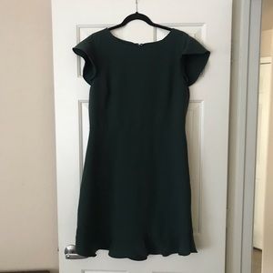 Forest green flutter dress 12